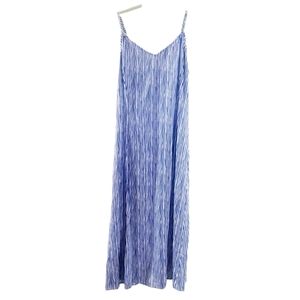 Cute spaghetti strap blue & white striped midi sun dress.  Size med